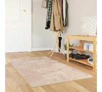 Runheo Coureur de Tapis Marsa Beige 80 x 200 cm Polyester et PVC avec Dos antidérapant, Lavable en Machine, Absorption des bruits, idéal pour Salon Chambre Couloir Bureau intérieur