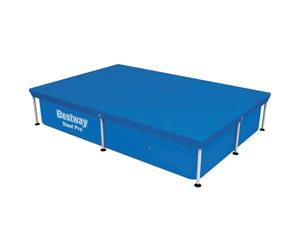 Runheo Couverture de Piscine Flowclear 221x150 cm pour Piscine Hors Terre Steel Pro Protection Contre débris Feuilles et algues avec Sangles Fixation Drainage Durable