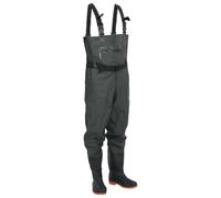 Runheo Cuissardes avec Bottes intégrées, Ceinture réglable, Vert foncé, Taille 45, résistance à l'eau, idéal pour pêche, Chasse, Agriculture, randonnée, Protection Contre la Boue et Les éléments