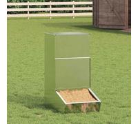 Runheo Distributeur de porcs Argent 55 x 38 x 76 cm en Acier galvanisé résistant aux intempéries idéal pour Alimentation extérieure et intérieure avec Grande capacité de 20 kg