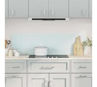 Runheo Dosserets de Cuisine en Verre trempé Blanc 70x40 cm Lot de 2 résistants aux éclaboussures de Graisse Accessoires Pratiques et faciles à Monter pour la préparation et la Cuisson Maison