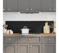 Runheo Dosserets de Cuisine en Verre trempé Noir 80x50 cm 6 mm Lot de 2 Accessoires Protection éclaboussures pour Cuisson et préparation Alimentaire