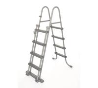 Runheo Échelle de Piscine à 4 marches Flowclear 122 cm Robuste avec Plateforme antidérapante et poignées en Aluminium pour accès sécurisé à piscines Hors Sol, adaptée aux nageurs