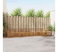 Runheo Ensemble de canapés d'extérieur en Bois d'acacia Massif 6 pièces modulables pour Jardin terrasse Balcon mobilier Pratique et Durable pour Moments de détente et Partage