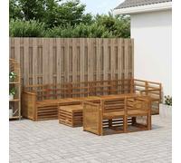 Runheo Ensemble de canapés en Bois d'acacia Massif conçu pour l'extérieur, modulable et Durable pour Jardin et terrasse avec Style Moderne pour détente et socialisation