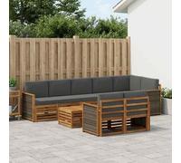 Runheo Ensemble de canapés en Bois d'acacia Massif pour Jardin extérieur modulable Design Moderne et Durable pour détente et socialisation en Patio ou terrasse
