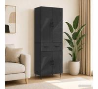 Runheo Ensemble de Meubles 2 pièces Noir 66 x 34,5 x 89,5 cm pour Salon Salle à Manger Chambre Bureau avec Rangement tiroir étagère Porte Table Chaise canapé lit Armoire