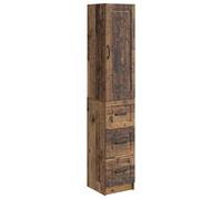 Runheo Ensemble de Meubles Rangement Bois Ancien 33 x 34,5 x 87 cm 2 pcs Armoire casier Commode avec tiroir Porte Compartiment Polyvalent pour Salon Bureau Chambre