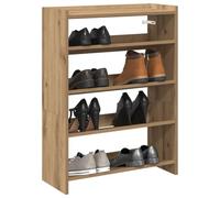 Runheo Étagère à Chaussures en Bois d'ingénierie chêne Artisanal, Support modulable pour entrée, Dressing ou Vestibule, Rangement empilable ou Suspendu, capacité 60 kg, Dimensions 60 x 25 x 81 cm