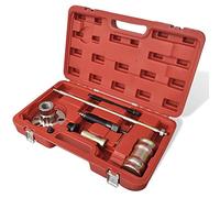 Runheo Extracteur de moyeu de roue hydraulique 10 tonnes avec marteau à percussion, kit d'extraction de moyeux de roue à 4 ou 5 trous, pour VW, Audi, Seat, Skoda, Opel, atelier, démontage, entretien