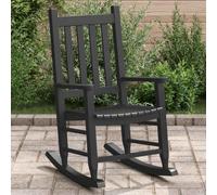 Runheo Fauteuil à bascule pour enfants en bois massif de peuplier noir avec design à lattes, ergonomique et stable pour jardin, balcon, salon, idéal pour se détendre et lire