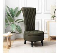 Runheo Fauteuil convertible en daim synthétique Vert olive 56,5 x 70 x 110 cm Chaise avec dossier haut et rembourrage confortable pour salon, chambre à coucher, bureau