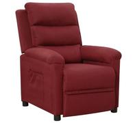 Runheo Fauteuil de relaxation en tissu bordeaux, réglable manuellement, fauteuil rembourré confortable avec repose-pieds pour salon, chambre à coucher, coin lecture, confort en intérieur, adulte