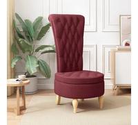 Runheo Fauteuil lit bordeaux avec housse en tissu confortable et petit 56,5 x 70 x 110 cm Fauteuil lounge avec pieds en bois Idéal pour chambre à coucher, salon et bureau pour lire et se détendre