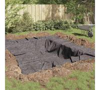 Runheo Feutre de Bassin Gris 1 x 10 m Polyester Coton pour étang Jardin Piscine Filtration décoration extérieur résistante Flexible Durable
