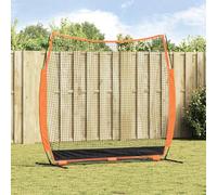 Runheo Filet d'entraînement de baseball noir en polyester 250 x 106,5 x 210 cm avec sac de transport et poteaux de sol pour entraînement en plein air et loisirs sur terrain, jardin, club, sport