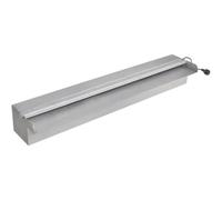 Runheo Fontaine cascade de piscine avec 33 LED blanches en acier inoxydable 304, 60 cm, rectangulaire, pour jardin, terrasse, balcon, fontaine en cascade pour la relaxation et le feng shui