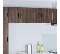 Runheo Front de lave-vaisselle Kalmar marron aspect chêne 60 x 31 x 40 cm avec 2 portes et étagères pour cuisine, espace de rangement et idées de rangement polyvalentes