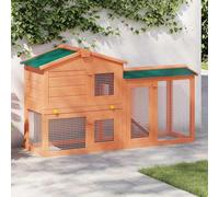 Runheo Grand clapier d'extérieur en Bois pour Petits Animaux de Compagnie avec Double étage, Cage enclos sécurisé pour Lapins, rongeurs, cobayes et Chinchillas