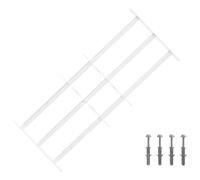 Runheo Grille de sécurité pour fenêtres en acier galvanisé ajustable, installation extérieure, protection contre intrusions, style industriel, convient pour vitrage, ouverture battant ou coulissant