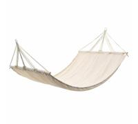 Runheo Hamac Couleur crème 210 cm x 150 cm pour Jardin terrasse Balcon extérieur Camping Relaxation Support Arbre Corde Suspension