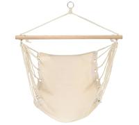 Runheo Hamac Pliable crème pour Jardin terrasse Camping Voyage - Structure en Bois Robuste, capacité 110 kg, léger et Portable avec Sangle Fixation