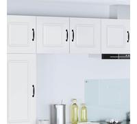 Runheo Kalmar Lot de 2 armoires de cuisine en bois blanc 40 x 31 x 40 cm avec portes et étagères, espace de rangement pour cuisine, salle à manger, garde-manger, solution de rangement polyvalente