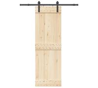 Runheo Kit de ferrures de porte coulissante 152 cm en acier revêtu par pulvérisation noir avec butée de porte, guide au sol, roulettes et pinces de fixation pour porte de chambre, porte d'appartement