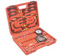 Runheo Kit de jauge de pression d'injection de carburant pour voiture, 70 pièces avec manomètre 0 à 10 bar et 0 à 140 psi, adaptateur pour Bosch CIS, GM TBI et Ford EFI, avec mallette pour atelier et