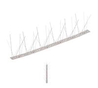 Runheo Lot de 10 pics répulsifs anti-pigeons en acier inoxydable - 5 rangées - 5 rangées - Répulsif efficace contre les animaux et les chats - Pour jardin, balcon, protection contre les martres et les