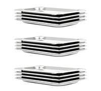 Runheo Lot de 12 récipients gastronorm GN 1/3 en acier inoxydable de 20 mm - Empilables - Idéal pour la restauration, la restauration, le buffet et le maintien au chaud des aliments