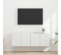 Runheo Lot de 2 armoires murales flottantes en bois - 59,5 x 31 x 40 cm - Pour salon, chambre à coucher, médias - Moderne