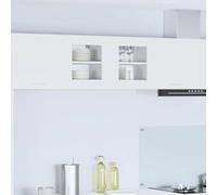 Runheo Lot de 2 armoires suspendues avec porte, en bois blanc, 40 x 31 x 40 cm, armoire de cuisine polyvalente avec espace de rangement pour salle à manger, garde-manger, plan de travail ou île
