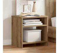 Runheo Lot de 2 tables de chevet en chêne artisanal, 40 x 30 x 40 cm, matériau du bois, style industriel, avec 2 compartiments, support de nuit stable pour chambre à coucher, salon ou bureau