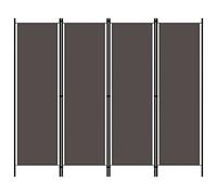 Runheo Lot de 4 séparateurs de pièce - Anthracite - 200 x 180 cm - Pliable - Avec écran en tissu - Brise-vue - Pour chambre à coucher, salon, bureau, intérieur - Intimité et décoration