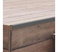 Runheo Lot de 5 profilés d'angle WPC - 170 cm - Gris - En bois et plastique composite - Résistant aux intempéries - Facile d'entretien - Pour lames de terrasse comme bords de marches et finition des