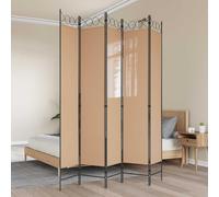 Runheo Lot de 5 séparateurs de pièce - Beige - 200 x 220 cm - Tissu pliable - Protection contre les regards indiscrets - Pour chambre à coucher, salon, bureau - Avec paravent pliable comme séparateur