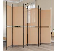 Runheo Lot de 6 séparateurs de pièce - Beige - Pliable - 300 x 180 cm - Protection contre les regards indiscrets - Pour chambre à coucher, salon, bureau - Pour séparation de pièce et intimité