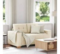 Runheo Loveseat Canapé-lit 2 places, en lin, 120 cm, moderne, cadre en contreplaqué robuste, rembourrage confortable, meuble de salon