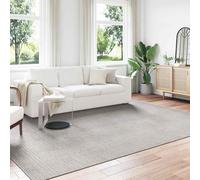 Runheo Lugo Tapis d'intérieur en polyester antidérapant lavable facile d'entretien pour salon, chambre à coucher, couloir, terrasse - Avec chauffage au sol et isolation phonique - Crème/gris - 280 x