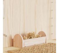 Runheo Mangeoire à Foin en Bois Massif de Sapin pour Lapins, Chinchillas, Petits Animaux, Support de Foin Naturel, Dimensions 28x10x10 cm, capacité 8 kg, Support Stable pour Alimentation Saine