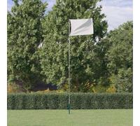 Runheo Mât de Drapeau télescopique en Aluminium argenté 5,5 m Support Robuste pour balises, fanions et Ornements Lors de fêtes, événements et cérémonies en extérieur ou intérieur