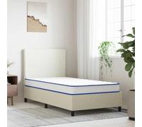 Runheo Matelas en Mousse à mémoire de Forme Blanc 100x200x17 cm, Couche réversible, Tissu Respirant hypoallergenique, pour Chambre Adulte ou Enfant, Confort Ferme ou Souple