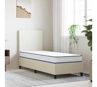 Runheo Matelas en Mousse à mémoire de Forme Blanc 80x200x17 cm avec Housse Respirante, pour lit, Couchage, Chambre Adulte, Enfant ou bébé, Soutien Ferme, Reversible, hypoallergénique