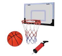 Runheo Mini panier de basket-ball avec ballon et pompe pour l'intérieur, amovible, anneau en acier revêtu par pulvérisation, panier en polyester, planche de panier de 45 x 30 cm, jeu d'entraînement