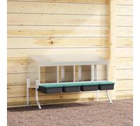 Runheo Nichoir à Poules 4 Compartiments avec Pieds en Acier galvanisé, idéal pour Habitat extérieur intérieur sécurisé avec Ventilation Efficace et Facile à Nettoyer, capacité 30 kg
