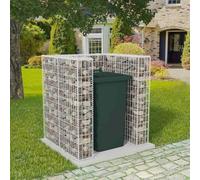 Runheo Panier de Gabion en Acier galvanisé 110 x 100 x 120 cm pour Dissimulation Rangement extérieur de Jardin avec Grande