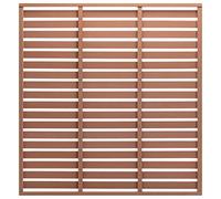 Runheo Panneau de clôture WPC marron 180x180 cm en composite bois-plastique durable pour jardin terrasse balcon extérieur, barrière claustra séparation occultant lame rigide ventilé sans poteau