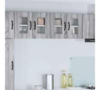 Runheo Panneau de Lave-Vaisselle Kalmar Gris Sonoma Bois d'ingénierie 60 x 31 x 40 cm Armoire Rangement Cuisine avec Porte et étagère Adaptable pour Salon Salle à Manger Placard organisé