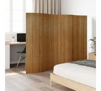 Runheo Paravent en bambou - Marron - 250 x 165 cm - Autonome - Pliable - Opaque - Paravent pour chambre à coucher, salon, bureau - Brise-vue intérieur - Séparation naturelle - Paravent décoratif
